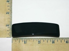 Solid Black Plain Barrette Hair Clip Fashion Women French New Made in France