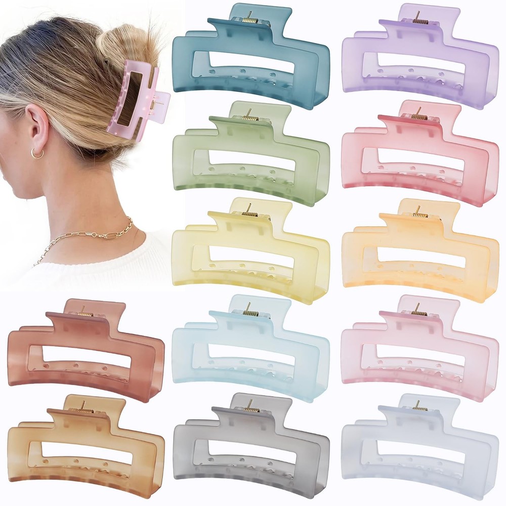 Sisiaipu 3.5 Inch Square and Rectangular Hair 1 Count (Pack of 12), Ice Cream