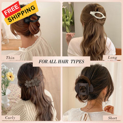Obeoby 10 Pcs Flat Hair 1 Count (Pack of 10), Coffee, brown, black, white