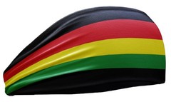 Rasta Headband Sweatband Soft Stretchy One Size Fits All Sports Exercise Yoga