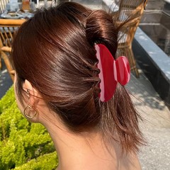Medium Cute Acetate Hair Claw Clip for Women Girls, 3 Inch Cherry Red Claw Cl…