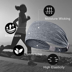 Workout Gym Sweatband Yoga Fitness Headband Elastic Hair Band for Running Sports