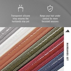 Adidas Hairband Set – 6 Thin – Multiple Colors