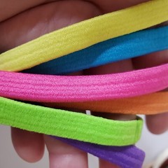 Basic Solutions Solid Stripe Bright Colorful Elastic Headband Salon Quality 3