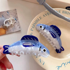 1Pcs Creative Ocean Sardine Hair Clip Cute Shark Texture Ponytail Holder Female