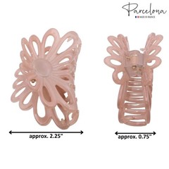 Parcelona French Plume Medium 3″ Celluloid Acetate Hair Claw for Women and Girls