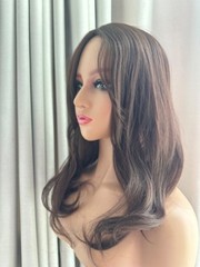 4″x5″ Free Part Lace Heat Resistant Wavy Synthetic Hair Topper Clip in 18″