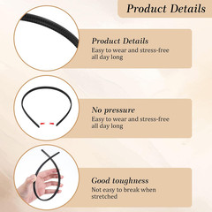 10 Pcs Plastic Headband, Black Non-Slip Headbands for Women Plastic Plain Thin H