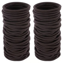 10/50Pcs 4Mm Mix Color Black No Damage Elastics Hair Ties Bands Leagues Pony Tai