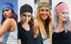 Wide Headband Women Hair Bow knot Turbans Head Band Make-up Sports Running