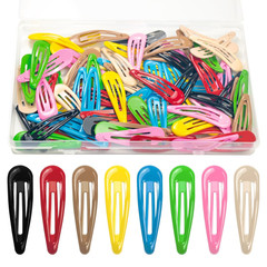 80 Pcs Metal Snap Hair Clips for Women, 8-Color Barrettes for All Hair Types