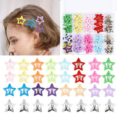55Pcs 1.22″ Star Hair Clips Cute Hair Clips for Girls Colorful Metal Snap Hair