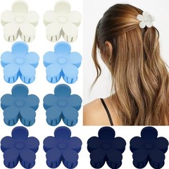 10 Pcs 1.6″ Matte Tiny Blue Flower Hair Claw Clips for Thin Fine Hair Women