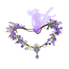 Fairy Flower Crown Even Headband Floral Headpiece Woodland Forest Circlet for Wo