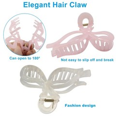 ISDVBUY 4 Pack Jelly Bow Hair 1 Count (Pack of 4), Pink+Coffee+Beige+Black