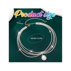 Rhinestone Multi-Row Silver Headpiece with Center Teardrop