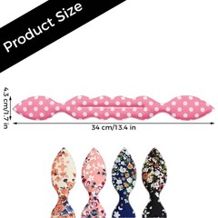 4 Pcs Hair Bun Maker French Twist Rabbit Ear Bun Twister Flower Polka Dot