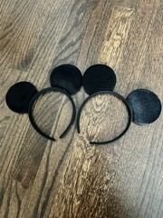 Mickey Mouse Ears Headbands Solid Black Classic Character Party Favors Set of 12