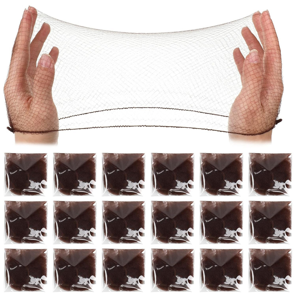 Smilco Hair Net 100 Pcs, 20 Inches Hair Nets Elasticity Invisible Elastic Mesh