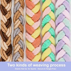 5 PCS Spiral Hair Ties, Rip Tie Ponytail Holder, Tangle-Free, Women, Girls