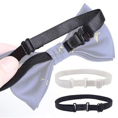 10 Pack Bow Ties Straps Replacement Adjustable Bow Tie Holder Elastic Band