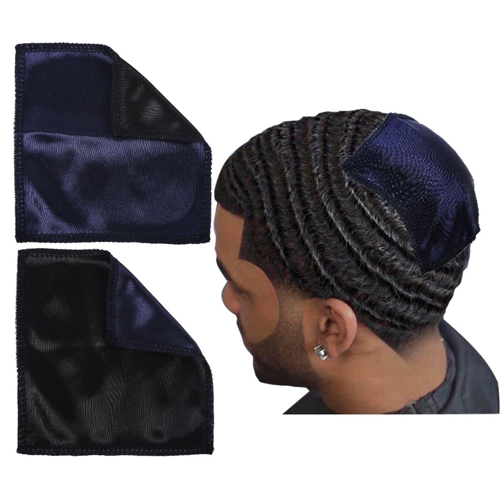 2 Pcs Double Layer Crown Patch for Waves,Wave One Size, Black+Navy