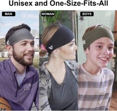 4 Pack Running Headbands for Men Sweatbands Sports Sweat Bands Workout Fitness