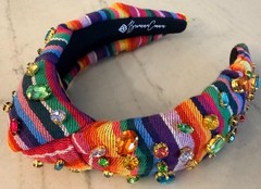 Brianna Cannon Fiesta Jeweled Knot Headband Glass Crystals