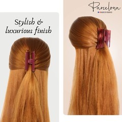 Parcelona French Slide 3″ Medium Cellulose Jaw Hair Claw for Women and Girls