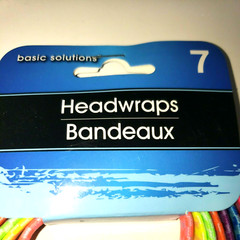 Basic Solutions Headwraps Hair Band Accessories 7-Count Neon Colors Stretchy