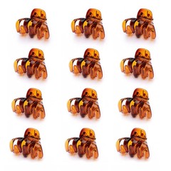 12 Pcs Small Hair Claw Clips 1.2 Inch Plastic Hair Clips for Thin Hair Brown