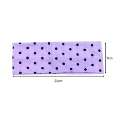 White Polka Dot Headband for Women Soft Stretch Hair Band