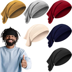 SATINIOR 6 Pcs Spandex Dreadlock Cap Dreadlock Tube Bands Unisex Men Women Elast