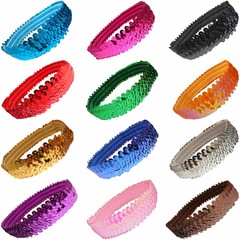 12 1″ Stretch Sequin Headbands TEAM SETS Softball Dance Sports Wholesale