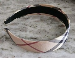 RARE VINTAGE AUTHENTIC BURBERRY CLASSIC NOVA CHECK PLAID HEADBAND HAIR TIE WRAP