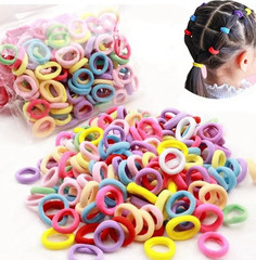 100/300/500 Pcs Girls Colorful Elastic Hair Bands Ponytail Hold Hair Tie Rubber