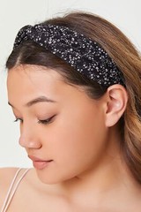 Women’s Forever 21 Ditsy Floral Twisted Headwrap ONE SIZE Black/White NWT