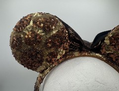 Minnie Mouse Ears Headband Womens One Size Giraffe Sequin Animal Print Safari