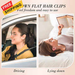 Obeoby 10 Pcs Flat Hair 1 Count (Pack of 10), Coffee, brown, black, white