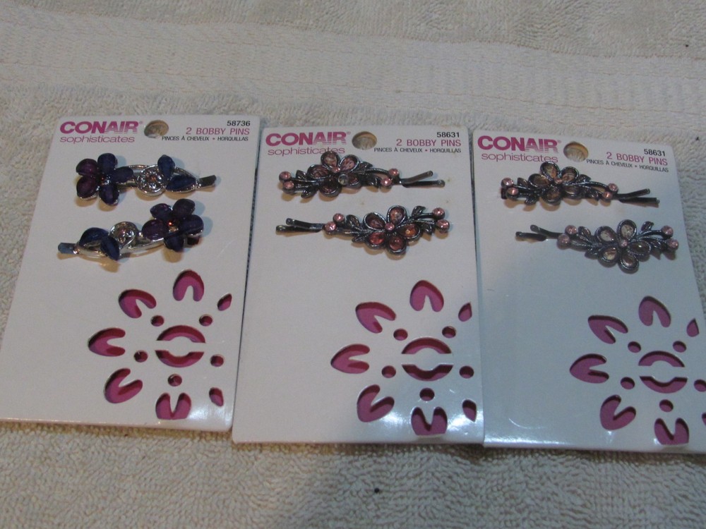 Conair bobby pins mixed lot of 3 pack = 8 piece