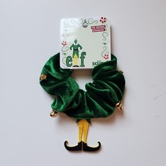 Scunci Elf Holiday Buddy Hair Tie Original SCRUNCHIE & Snap Clips 6 Pc Barrettes
