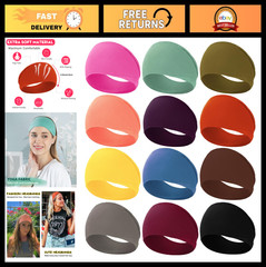 Non-Slip Workout Headbands for Women – Soft Elastic Yoga & Running Hair Bands