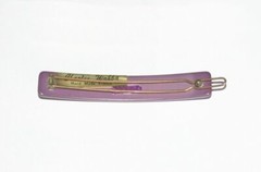 Charles Wahba Small Thin Long Barrette Women Hair Clip Metal Snap Made in France