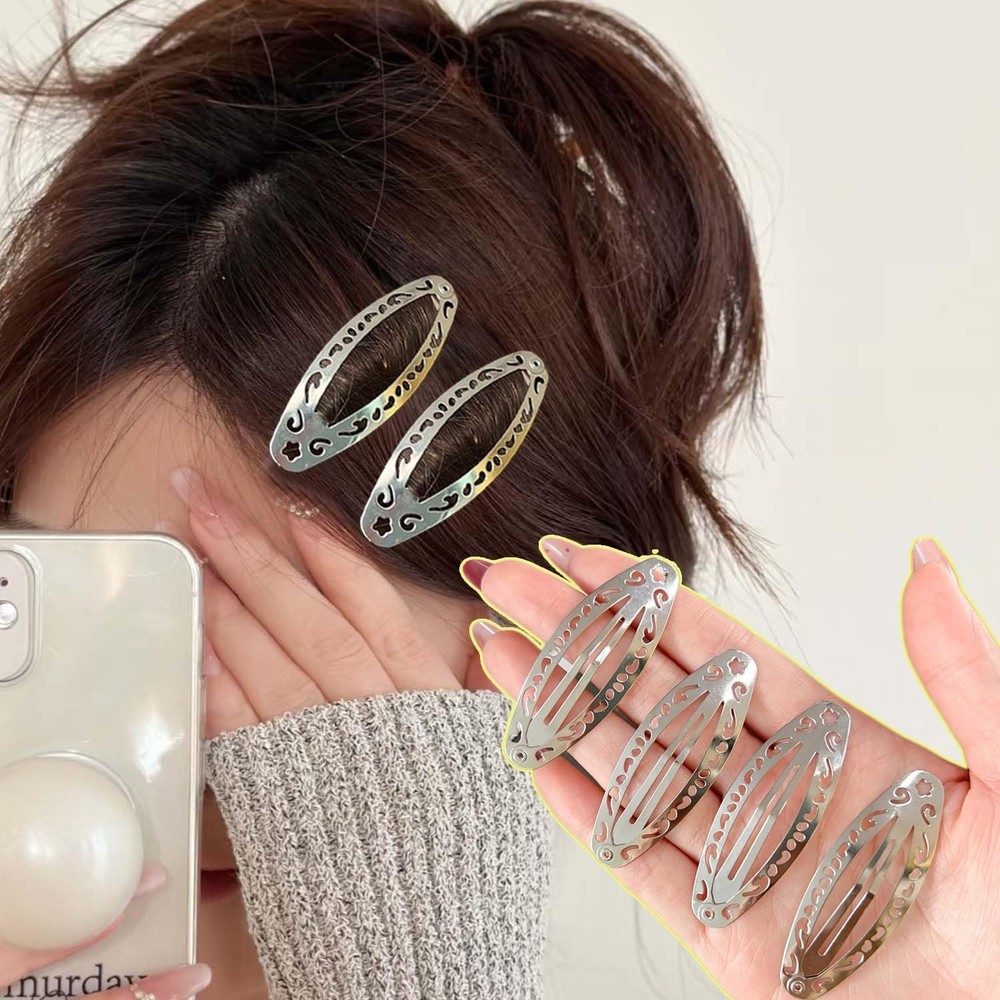 Hair Clips with Geometric Prints