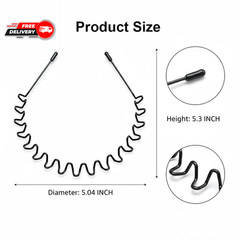 2 PCS Metal Hair Band for Men Headband Women Bands, Head Bands for Women’S Hair