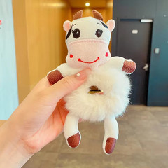 1Pcs Hair Circle Girl Frog Plush Green Hair Circle Bun Cute Funny Hair Band Elas