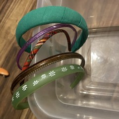 VINTAGE 5 TAN Green Purple Brown, Multiple Colors HEADBANDS HAIR ACCESSOR