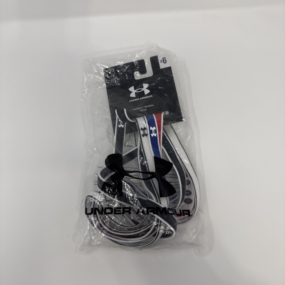 Under Armour Womens Headbands Non-Slip Elastic Athletic Slim 6 Pack Hair Bands