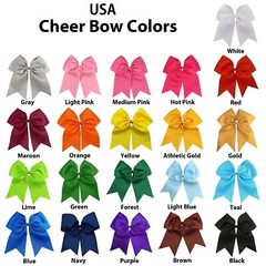 BIG Cheer Bows Ponytail Holder Girls 7″ Large Softball Hair Bow Cheerleading Lot