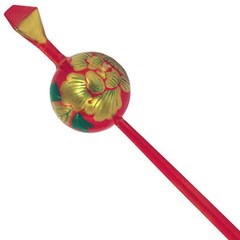 Japanese Kanzashi Ornament Hairpin Geisha Kimono Red Lacquer Peony Hair Stick